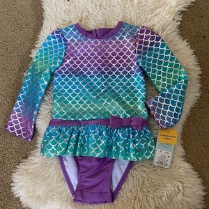 Mermaid Swimsuit 2T Toddler Cat & Jack Rashguard